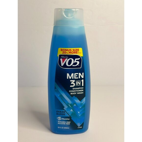 New VO5 Mens 3-IN-1 Shampoo Conditioner and Body Wash - 15oz BONUS - Picture 1 of 4